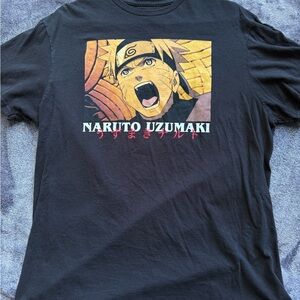 Naruto Uzumaki Black Graphic T-Shirt Size L